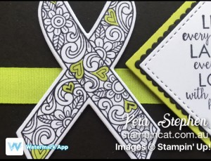 Stamping Cat Ribbon of Courage