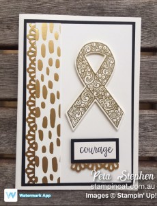 Stamping Cat Ribbon of Courage