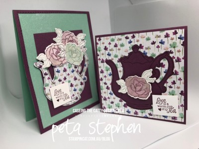 Stampin' Cat CTC216 Tea Time Framelits Tropical Chic Stampin' Up!